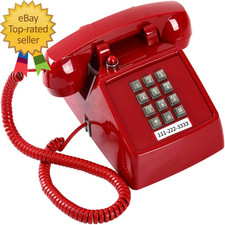 Traditional Red Landline Phone