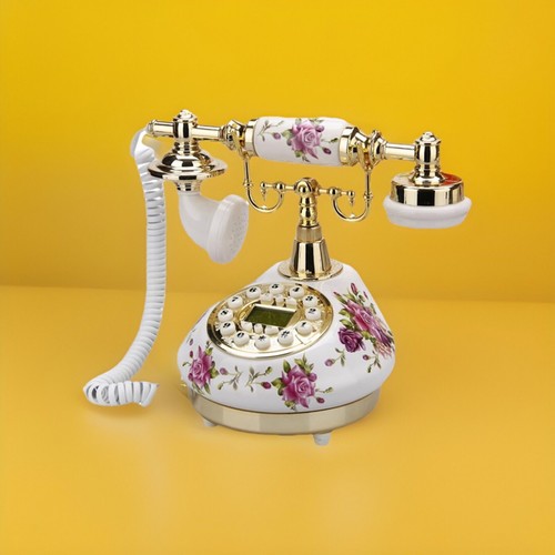 Vintage landline phone - vintage, retro