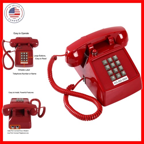 Traditional red landline - traditional,