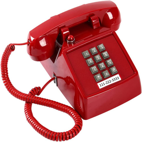 Traditional red landline - red, phone