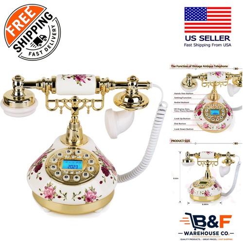 Elegant vintage landline phone - vintage,