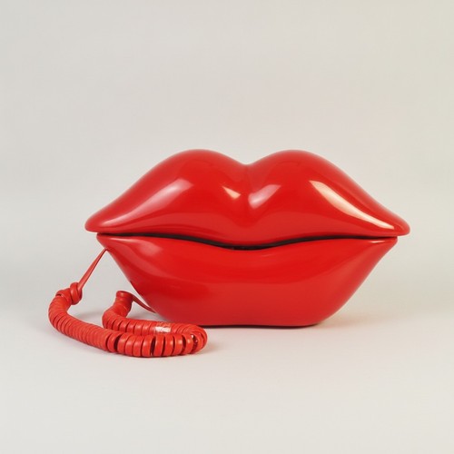 Corded telephone novelty red - corded,