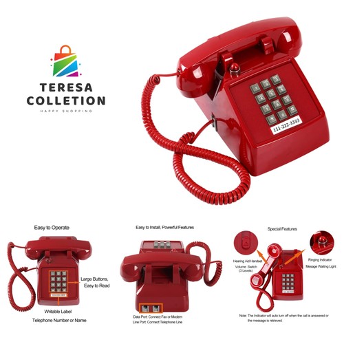 Traditional red landline - traditional,