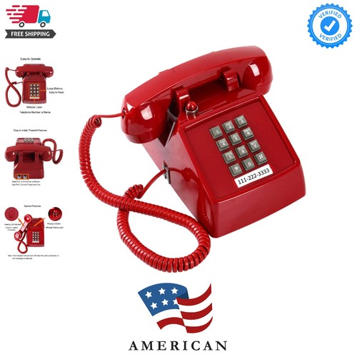 Traditional red landline - red,